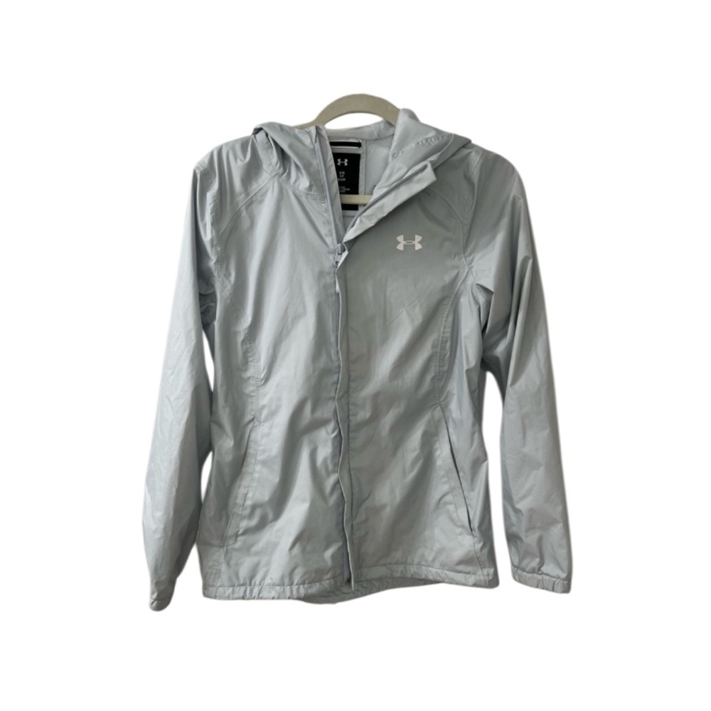 Women’s Light Grey Under Armor Rain Coat